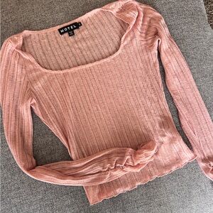 Motel rocks pink long sleeve top